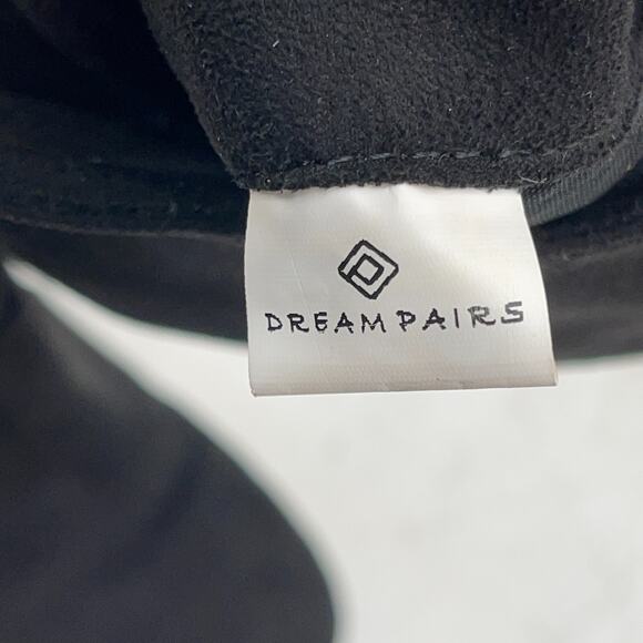 Dream Pairs 3 inch Block Heel Over The Knee Women’s Boots Size 7 Black Suede - Picture 9 of 10